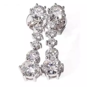 Новые роскошные длинные круглые висячие серьги с фианитом женские простой и элегантный дизайн аксессуары для свадьбы и помолвки модные украшения 2021