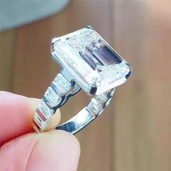 Новые роскошные модные кристаллические квадратные кольца с фианитами для женщин, свадебные, помолвочные, вечерние, женские аксессуары, подарочные ювелирные изделия, Прямая доставка 9