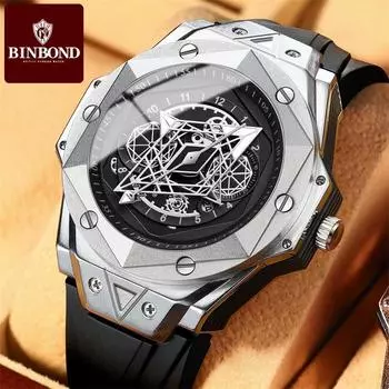 Новые роскошные мужские часы TOP Brand с коробкой B2266 Мужские кварцевые часы