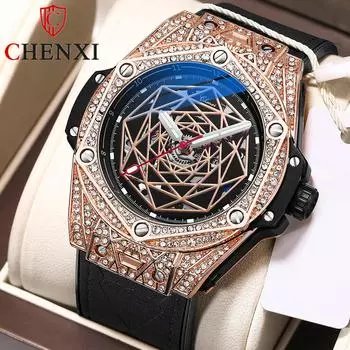 Новые роскошные мужские часы ТОП-бренда с коробкой, мужские автоматические полые часы, мужские водонепроницаемые мужские механические часы с большим циферблатом