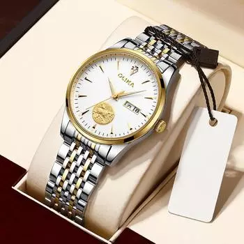 Новые роскошные мужские часы ТОП-бренда с коробкой, полностью автоматические водонепроницаемые светящиеся мужские механические часы