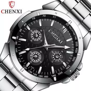 Новые роскошные мужские часы высшего бренда с коробкой, водонепроницаемые часы, мужские кварцевые часы