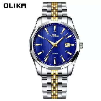 Новые роскошные мужские часы высшего бренда с коробкой, деловые часы, водонепроницаемые многофункциональные мужские кварцевые часы