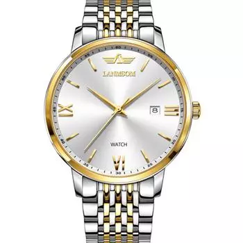 Новые роскошные мужские часы высшего бренда с коробкой, мужские водонепроницаемые кварцевые часы с двойной датой