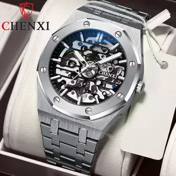 Новые роскошные мужские часы высшего бренда с полой коробкой, автоматические мужские механические часы