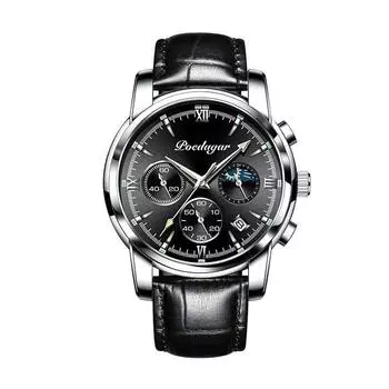 Новые роскошные мужские часы высшего бренда, водонепроницаемые светящиеся многофункциональные мужские кварцевые часы