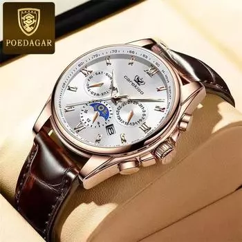 Новые роскошные мужские часы высшего бренда, водонепроницаемые светящиеся мужские кварцевые часы