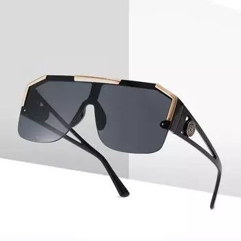 Новые роскошные мужские солнцезащитные очки большого размера, брендовые дизайнерские солнцезащитные очки для женщин, модные квадратные солнцезащитные очки с градиентом чёрный