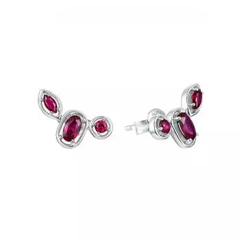 Новые роскошные серьги-гвоздики с настоящим рубином, 100% стерлинговое серебро 925 пробы, свадебные украшения для помолвки, аксессуары, рождественский подарок для вечеринки