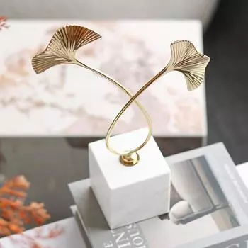 Новые роскошные украшения в китайском стиле, мягкие украшения из листьев гинкго, модель прихожей в гостиной, отель типа «постель и завтрак», мебель в стиле дзен