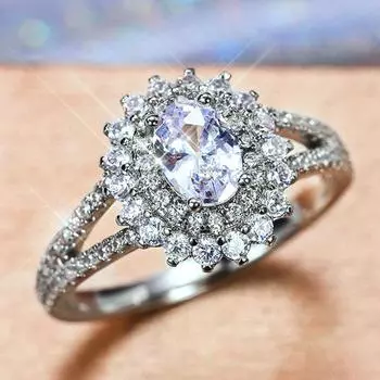 Новые роскошные женские кольца серебряного цвета, современный дизайн, обручальные кольца, ювелирные изделия, обручальное кольцо, хороший подарок на годовщину, вечеринку 6