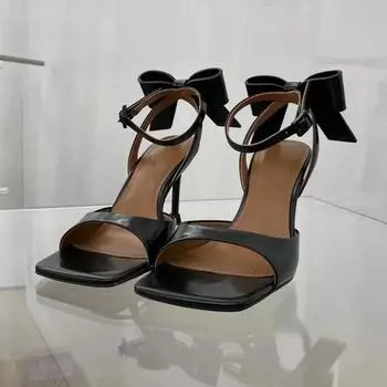 Новые роскошные женские туфли на шпильках с бантом, модные туфли-лодочки, женские сексуальные модные туфли для вечеринок и свадеб, босоножки на высоком каблуке, туфли-лодочки 34 чёрный