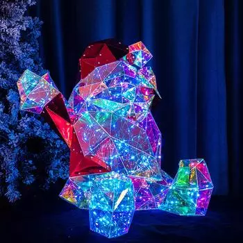 Новые рождественские фантазийные красочные украшения Санта-Клауса, подходящие для двориков, садов и гостиных в помещении.