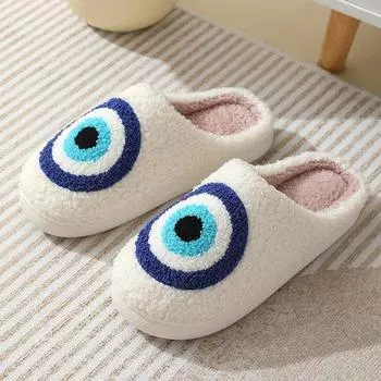 Новые рождественские хлопковые тапочки с лосем для мужчин и женщин осенью и зимой, милые домашние нескользящие домашние плюшевые хлопковые тапочки для пар 35-36 красный