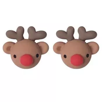 Новые рождественские милые серьги-гвоздики с героями мультфильмов Санта-Клаус, Лось, снеговик, колокольчики, снежинки, серьги-гвоздики для женщин и девочек, рождественские украшения, подарки