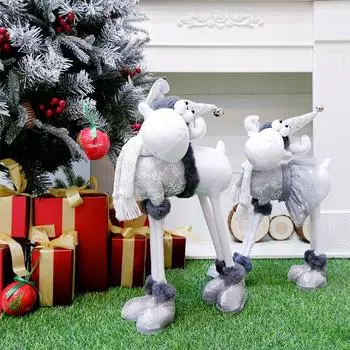 Новые рождественские плюшевые украшения в виде оленя, милые рождественские украшения в виде оленя, украшение для дома на елке