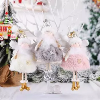 Новые рождественские принадлежности Рождественский ангел перо украшение на елку кулон маленький кулон Рождество 14.5*7cm