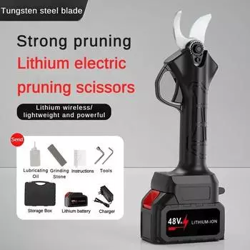 Новые садовые ножницы для обрезки, уличные беспроводные электрические ножницы, портативные ручные ножницы с большим отверстием
