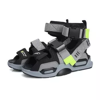 Новые сандалии для мужчин, модные уличные повседневные пляжные сандалии унисекс, тапочки на толстой подошве, Нескользящие гладиаторы в Риме, мужские ботильоны 36