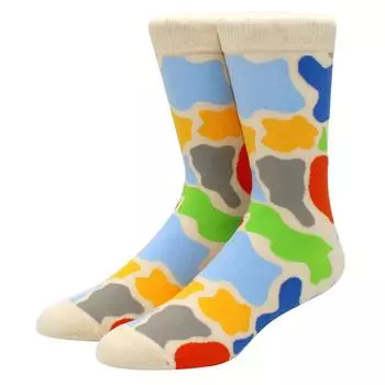 Новые счастливые мужские носки женские новинка мультфильм носки чесаный хлопок смешные мужские большие размеры крю Харадзюку хип-хоп толстые длинные носки EU 40-46