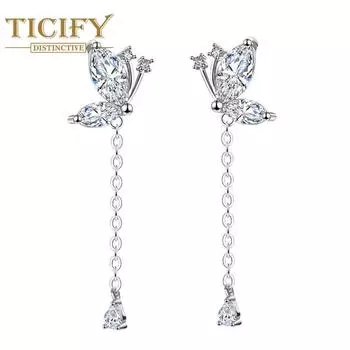 Новые серьги-бабочки, модные темпераментные серьги, сладкий и милый маленький свежий подарок белый