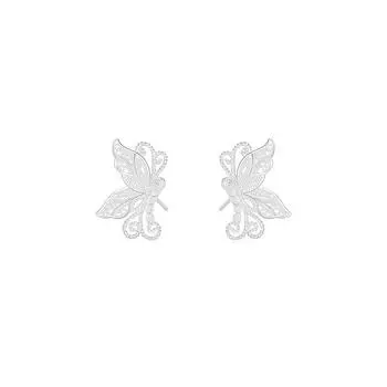 Новые серьги-бабочки в китайском стиле для женщин. Простые и свежие серьги в национальном стиле.