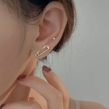 Новые серьги-гвоздики Крутые Красивые Мужские и Женские Парные Личность Хип-хоп Панк Инс Холодный Ветер Серьги-скрепки