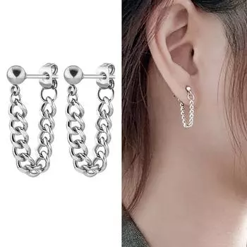 Новые серьги-цепочки, модные ювелирные изделия, трендовые индивидуальные короткие серьги-цепочки с пирсингом для женщин, ювелирные изделия