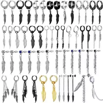 Новые серьги-цепочки унисекс в стиле панк, готика и поп из нержавеющей стали для женщин и мужчин, модные подвески в стиле хип-хоп, серьги, украшения для ушей, аксессуары 5cm