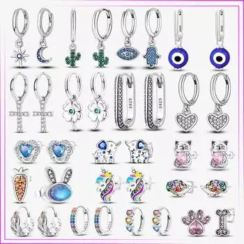 Новые серьги-гвоздики из стерлингового серебра 925 пробы, серьги-гвоздики в виде сердца дьявола, серьги-гвоздики, женские серьги-гвоздики премиум-класса, модные серьги, ювелирные изделия, подарок белый