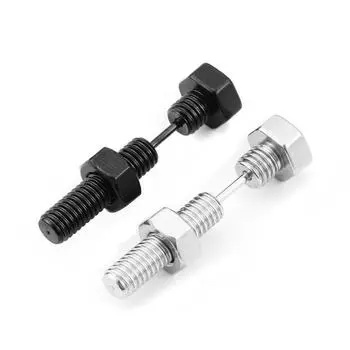 Новые серьги-гвоздики унисекс в стиле панк-рок из нержавеющей стали, винты для пирсинга, серьги-гвоздики, новинка, ювелирные изделия для пирсинга, ювелирные изделия в стиле рок, готические украшения для пирсинга чёрный