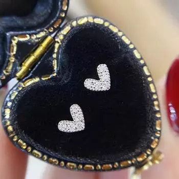 Новые серьги-гвоздики в стиле Partysu, V-образные серьги-гвоздики с белым цирконием, модные универсальные женские ювелирные изделия, Прямая доставка