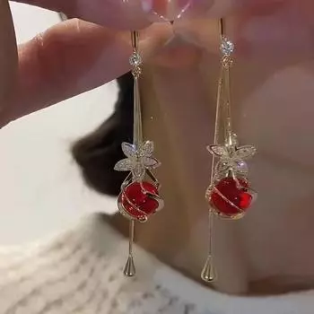 Новые серьги, индивидуальный уникальный дизайн, белые и тонкие серьги-гвоздики, серьги-подвески с длинными кисточками и суперфеей