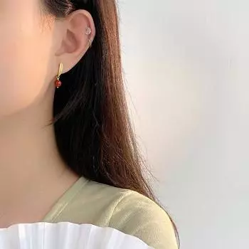 Новые серьги из нефрита в китайском стиле с листьями и полями для женщин, маленькие свежие серьги для девушек в китайском стиле