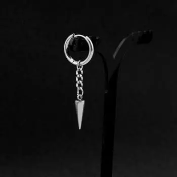 Новые серьги из нержавеющей стали с цепочкой, кисточкой, острым конусом, заклепкой, подвеской, ушным кольцом для женщин и мужчин, для влюбленных, для вечеринок, в стиле панк, подарочный унисекс