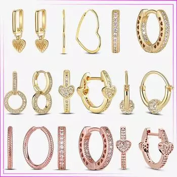 Новые серьги из серебра 925 пробы, круглые серьги из розового золота, модные женские серьги-гвоздики, изысканные серьги-гвоздики в подарок белый