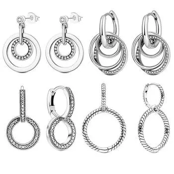 Новые серьги из стерлингового серебра 925 пробы для женщин, трендовые серьги 2024 года для женщин, модные ювелирные серьги для женщин белый