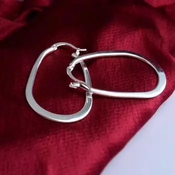 Новые серьги из стерлингового серебра 925 пробы U-образные глянцевые простые серьги женские ювелирные изделия подарки