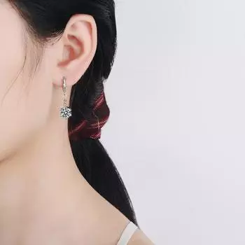 Новые серьги из стерлингового серебра 925 пробы, инкрустированные кристаллами циркона, пряжки для ушей для девочек, гламурные ювелирные изделия, подарки серебряный