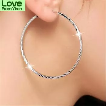 Новые серьги из стерлингового серебра 925 пробы 5 см/3 см, модные серьги с автомобилем и цветком, платье, женские ювелирные изделия, подарок