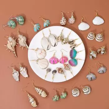 Новые серьги-капли из натуральной ракушки с морским гребешком, серьги-капли из ракушек в стиле бохо для женщин, женские серьги с морским пляжем, летние ювелирные подарки