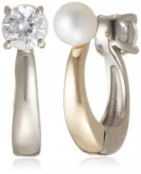 Новые серьги-клипсы [D-COLLECTION] D-COLLECTION K10YG/WG NCP-1