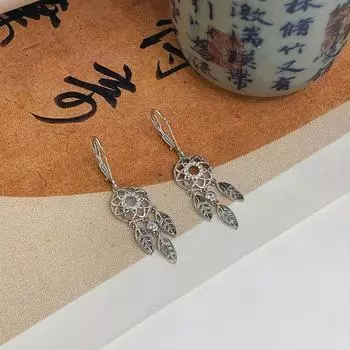 Новые серьги-кнопки в китайском стиле с древним ловцом снов, легкие, роскошные, нишевые, высокого класса, новый тренд