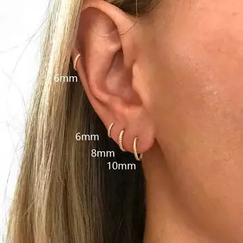 Новые серьги-кольца из нержавеющей стали, винтажные круглые маленькие серьги-обнимашки, минималистичные серьги для женщин и мужчин, модные ювелирные изделия