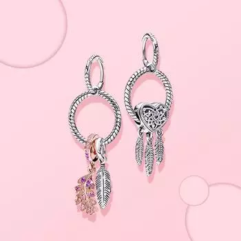 Новые серьги-кольца с подвесками из бисера из стерлингового серебра, модные женские украшения