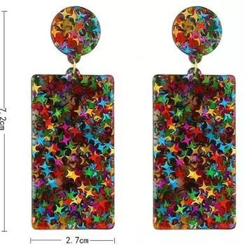 Новые серьги-подвески из ацетата Bohemia, модные креативные квадратные нерегулярные висячие серьги для женщин, ювелирные изделия для вечеринок и пляжа, подарки бездна