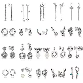 Новые серьги-пусеты из серебра 925 пробыСерьгиСерьгиАксессуары