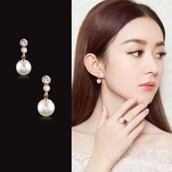 Новые серьги с искусственным жемчугом и стразами без пирсинга, роскошные простые серьги-клипсы с подвеской для женщин
