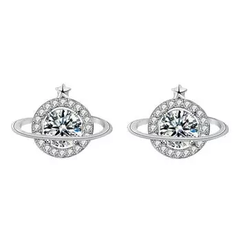 Новые серьги с муассанитом 0,5 карата из натурального стерлингового серебра 925 пробы, серьги «Небесное тело» для женщин, сверкающие свадебные украшения для невесты, подарки