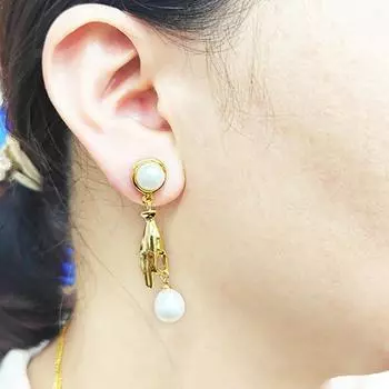 Новые серьги с пресноводным жемчугом в китайском стиле в стиле барокко и высококачественные серьги и серьги